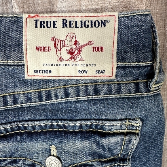 NWT True Religion Jeans Ricky Relax-Straight Blue Horseshoe Men's Size 40 x 33" - Picture 7 of 14